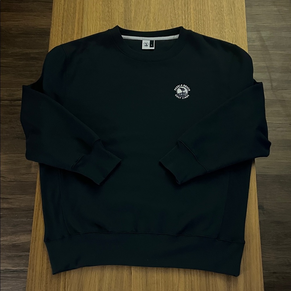 Pebble Beach Black Crewneck Sweater